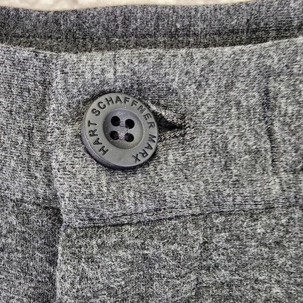 Hart Schaffner Marx Drawstring‎ Casual Pants Mens 36x30 Gray Heathered Stretch